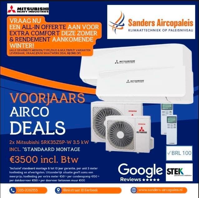 Verwarm en verkoel uw woning en verdien uw investering terug, Witgoed en Apparatuur, Airco's, Nieuw, Afstandsbediening, Energieklasse A of zuiniger