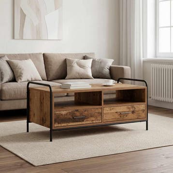 vidaXL Salontafel Oud hout 99,5 x 49 x 46 cm Bewerkt hout, Huis en Inrichting, Verzenden, Nieuw, Overige houtsoorten, Minder dan 50 cm