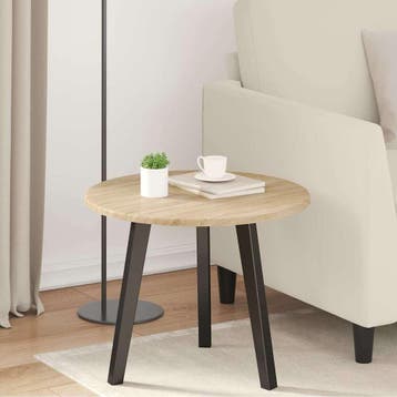 vidaXL Tafelblad Ø 50 x 1,5 cm Rond Bewerkt hout Sonoma, Huis en Inrichting, Tafels | Eettafels, Verzenden, Nieuw
