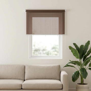 vidaXL Buitenrolgordijn 90% UV-blok Taupe 220 x 140 cm HDPE, Verzenden, Nieuw