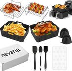 Nevana Airfryer Accessoires - Pizza pan - Spiesrek - Rooster, Ophalen of Verzenden, Zo goed als nieuw