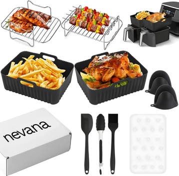 Nevana Airfryer Accessoires - Pizza pan - Spiesrek - Rooster, Ophalen of Verzenden, Zo goed als nieuw