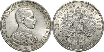 5 Mark 1913 Pruisen Wilhelm Ii 1888-1918, Verzenden