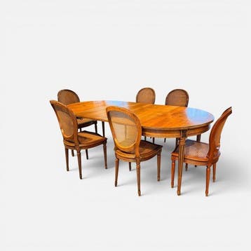 René Trotel - trotel - Eettafel (9) - 8 - kersenboom - set