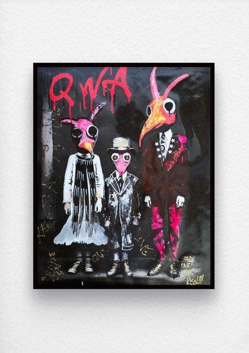 TedyZet - The Quiet Family, Antiek en Kunst, Kunst | Schilderijen | Modern