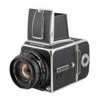 Hasselblad 500C/M body Zilver + Plannar 80mm f/2.8 T, Audio, Tv en Foto, Fotocamera's Digitaal, Verzenden, Gebruikt