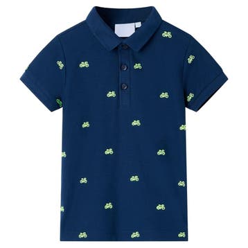 vidaXL Kinderpoloshirt 104 marineblauw, Verzenden, Nieuw