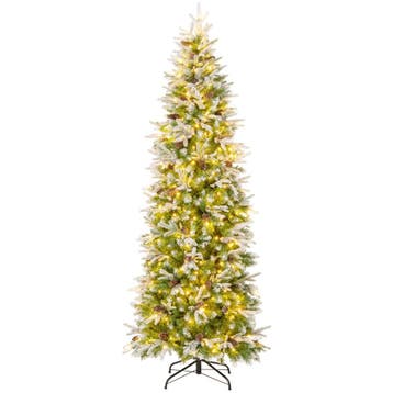 2dekans | Coast Kunstkerstboom 225 cm Groen/Wit –, Ophalen of Verzenden, Zo goed als nieuw