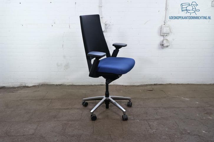 Forma 5 | Bureaustoel | Tweedehands | Blauw gestofferd | Gep, Huis en Inrichting, Bureaus, Gebruikt, Verzenden