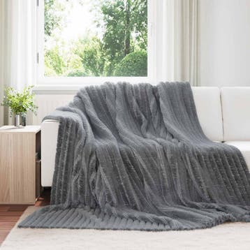 vidaXL Kleden 6 pcs Donkergrijs 240 x 220 cm Fleece, Verzenden, Nieuw, Grijs