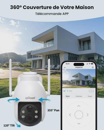 ieGeek 2K PTZ Buiten Beveiligingscamera - Draadloos, Solar,, Verzenden, Nieuw