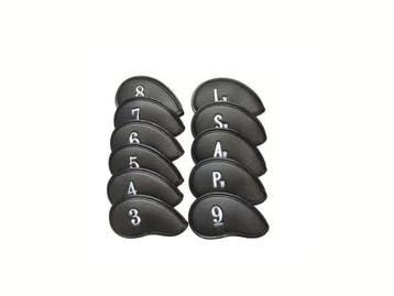 Veiling - Luxe Set van 10 Golfclub Covers – Zwart, Nieuw
