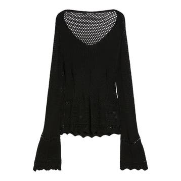 Pennyblack • zwarte opengewerkte trui • M, Kleding | Dames, Truien en Vesten, Maat 38/40 (M), Verzenden, Zwart, Nieuw