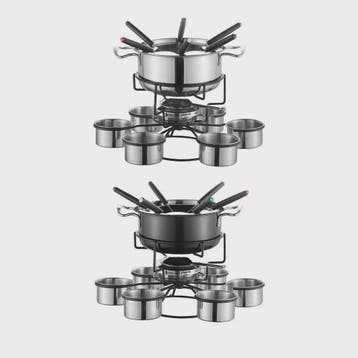 RVS Fondue Set met Kookstel - Ideaal voor Feestdagen, Kamper, Verzenden, Nieuw
