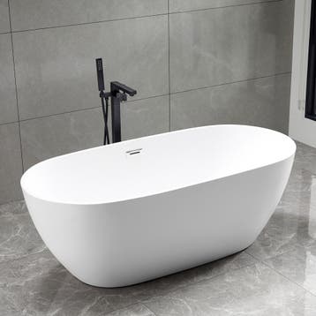 Vrijstaand bad Silvan 170x81x58cm mat wit, Verzenden, Nieuw