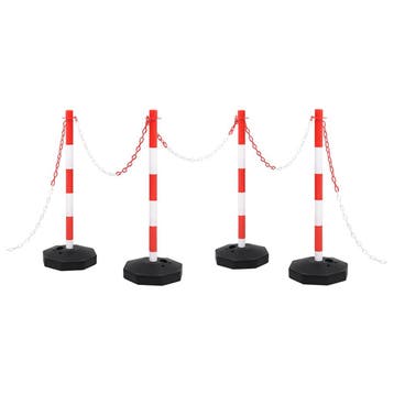 vidaXL Kettingpalenset met kunststof ketting 10 m, Verzenden, Nieuw