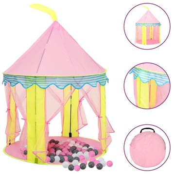 vidaXL Kinderspeeltent met 250 ballen 100x100x127 cm roze, Verzenden, Nieuw