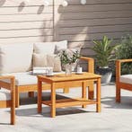 vidaXL Bijzettafel Olie naturel 70 x 40 x 45 cm Massief, Minder dan 50 cm, Verzenden, Nieuw, Minder dan 50 cm