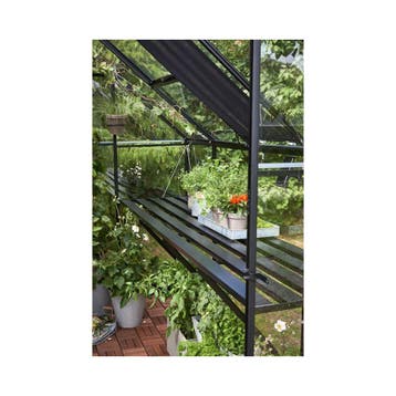 Halls kweektafel Qube, geïntegreerd - zwart gecoat, Verzenden, Nieuw