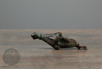 Luristan Brons Luristan opengewerkt bronzen hanger /