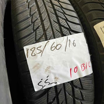 2 x Bridgestone Blizzak LM-001 185-60-16 Winterbanden 5,5mm, Gebruikt, 16 inch, Band(en), Personenwagen