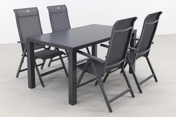 Hartman Milaan/Alma 160 cm. - verstelbare tuinset - 5-delig, Tuin en Terras, Verzenden, Nieuw, Overige materialen, Tuinset