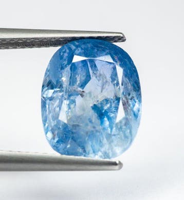 Saffier - 7.48 ct - Antwerp Laboratory for Gemstone Testing, Nieuw