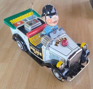 Toy Nomura - Blikken speelgoedauto - Auto Police Patrol Car, Antiek en Kunst
