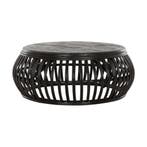 *WOONWINKEL* Must Living Positano Salontafel Zwart Rotan Ron, Verzenden, Nieuw