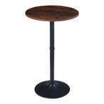 Bartafel Vantaa rond 100xØ60 cm zwart en walnootkleurig [en., Huis en Inrichting, Tafels | Statafels, Verzenden, Nieuw