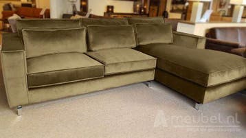 Loungebank Indijk - loungebanken - Groen, Nieuw, 150 cm of meer, Stof, 250 tot 300 cm
