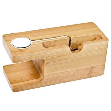 DrPhone BMB1 2 in 1 Houten Bamboe Oplaadstation – Standhoude, Verzenden, Nieuw