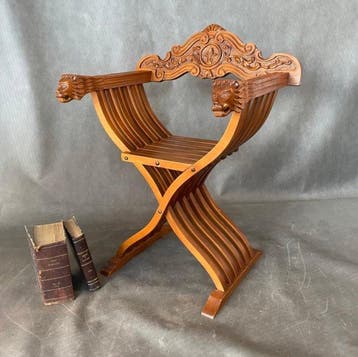 Stoel - Birch - Silla Savonarola, Antiek en Kunst