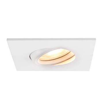 Kantelbare vierkante badkamer inbouwspot Jill, wit, IP65, Ophalen of Verzenden, Nieuw
