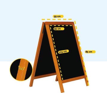2dekans | BRASQ Krijtstoepbord Mahonie - 55x 85 CM -, Ophalen of Verzenden, Zo goed als nieuw