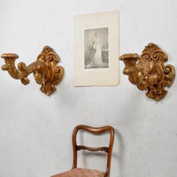 Reusachtig grote  wandkandelaren of wand-appliques ca 1860 i, Ophalen of Verzenden