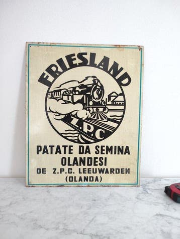 Naambord Nederlandse aardappelen Friesland - Reclamebord -