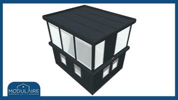 Luxe bouwkeet met verdieping en glazen wand in de aanbieding, Zakelijke goederen