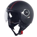 Scooterhelm Jet Matzwart Fashion, Verzenden, Nieuw