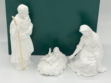 Kerststal Brooks Bentle (3) - Biscuit porselein - Nieuw in