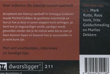 Verhoog je gunfactor / Dwarsligger / 211 9789049802196, Verzenden, Gelezen, Michiel Cobben