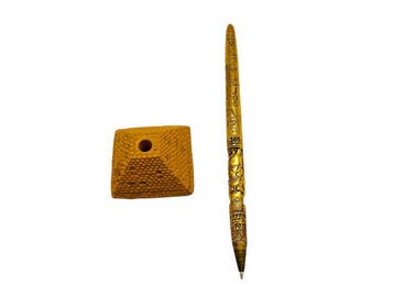Veiling - Exclusieve Egyptische Bureau Pennenset met  Hiëro, Antiek en Kunst