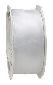 1 meter Brede Satijnlint wit 40 mm (Lint voor armbandjes), Ophalen of Verzenden, Nieuw, Draad