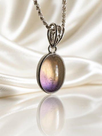 Ametrina Hanger in 925 zilver | Rhodiumgeplateerd - Hoogte: