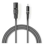 XLR naar Tulp kabel | M  M | Nedis | 3 meter, Audio, Tv en Foto, Audiokabels en Televisiekabels, Verzenden, Nieuw
