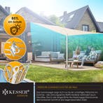 Schaduwdoek - Zonnezeil - Rechthoekig - 2x4 m - Creme - KESS, Verzenden, Zo goed als nieuw