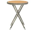 Tuinmeubel theetafel acacia/rattan | retourdeal 74% korting, Ophalen of Verzenden, Gebruikt, Rond, Wicker