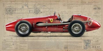 Artxlife - Ascari Ferrari 500 F2 Drawings [XXL], Verzamelen, Nieuw