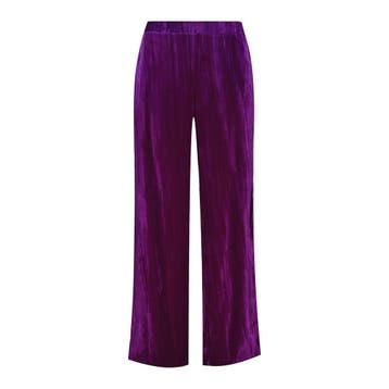 Toupy • paarse velvet broek • S, Kleding | Dames, Verzenden, Paars, Nieuw, Maat 36 (S)