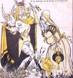 Spotprent met Beerenbrouck afgebeeld als figuur uit opera, Verzenden